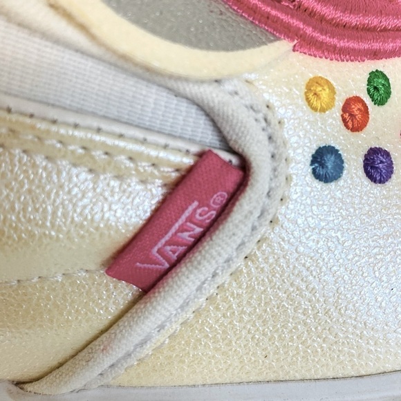 Vans x Flour Shop Leather Rainbow Unicorn Slip On Sneakers Size 5 - Picture 7 of 10